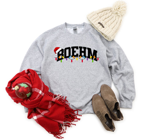 Boehm Christmas Lights Sweatshirt